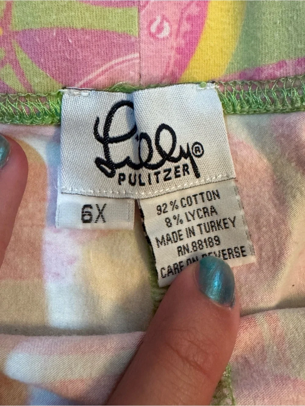 Lilly Pulitzer Colorful Frog Animal Pants 6x Small